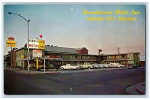 Carson City Nevada NV Postcard Downtowner Motor Inn North Carson Street c1960's