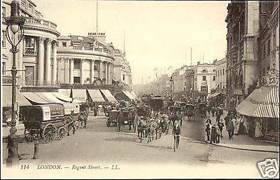 london, LONDON, Regent Street, Horse Cart 1910s