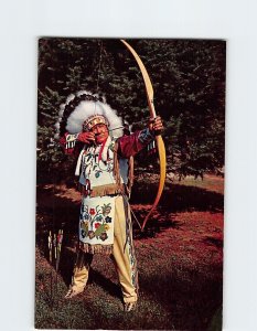 Postcard An Old American Indian Skill, Wing's Car Storage, Canada