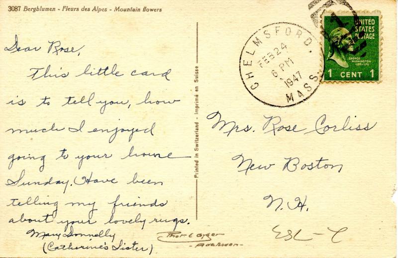 Flowers -  Alpine Flowers                             (Thor & Gyger #3087)