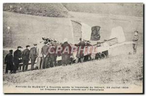 Old Postcard Jet Aviation Arrival Dover Bleriot's crossing of Detroit after t...