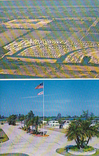 Florida Ruskin Hawaiian Isles Travel Resort and Trailer Park Aerial View