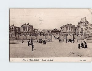 Postcard Façade principale, Palais de Versailles, France