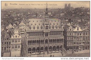 Belgium Brussels Panorama pris de l'Hotel de Ville vers l'Eglise Sa...