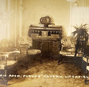 RPPC Radio Room Phelps Tavern 1900-1910s Connecticut Eastern Illustrating PCBG7A