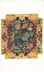 Victoria & Albert Museum 18th Century Wool Silk Embroidery Postcard 1929