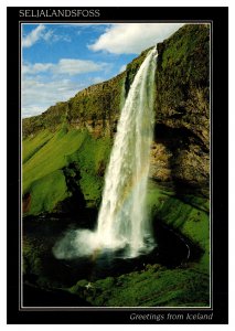 Postcard Iceland - Seljalandsfoss waterfall