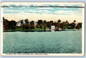 c1927 Excelsior Minnesota MN Vintage Postcard Radisson Inn From Christmas Lake
