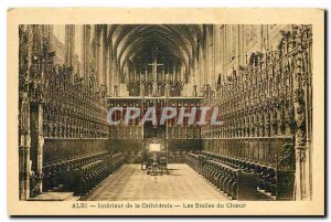 Old Postcard Albi Interior of the Cathedral Stalls Choir