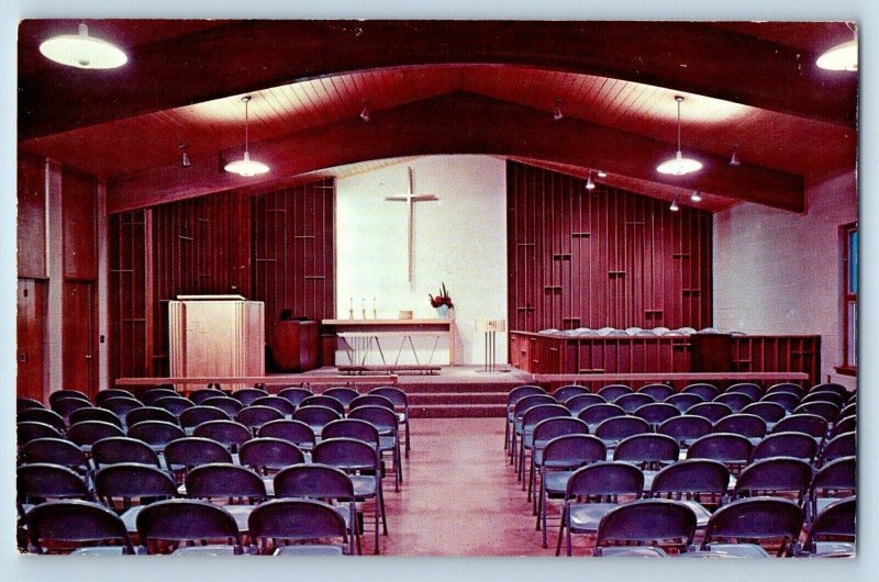 Moorhead Minnesota Postcard Grace Methodist Church Interior 1960 Vintage Antique