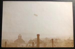 Mint Austria RPPC Postcard Military Dirigible Balloon Airship Parseval