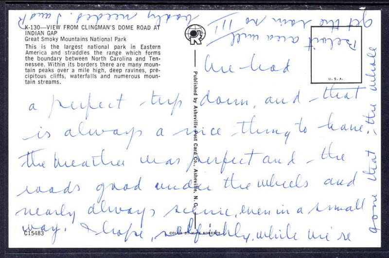 Clingman's Dome Road,Great Smoky Mountains BIN