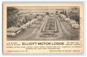 Elliott Motor Lodge Motel Kearney NE Nebraska Postcard (CT18)