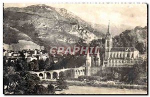 Old Postcard Lourdes Basilica And The Pic Du Jer