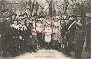 France, Metz, French Army General Posing with People