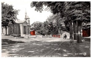 Massachusetts Marlboro  West main street and Public Library