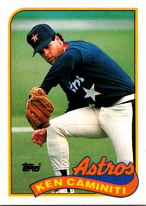 1989 Topps Baseball Card Ken Caminiti P Houston Astros sun0248