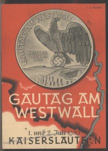 3rd Reich Germany Kaiserslautern Gautag am West Wall Proapganda USED 103079