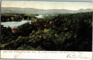 Lake Whitney from East Rock, New Haven CT c1907 Vintage Postcard U16