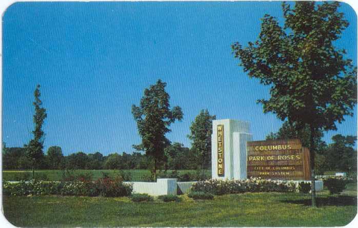 Entrance to Park of Roses North High St Columbus OH 1956