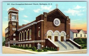 BURLINGTON, North Carolina NC ~ FIRST EVANGELICAL REFORMED CHURCH 1940s Postcard