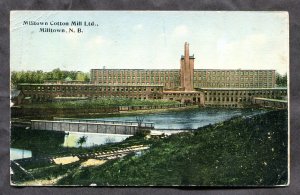 h2658 - MILLTOWN NB 1910s Cotton Mill. Factory. Mailed from US. Booklet Stamp