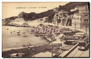 Old Postcard Marseille The Corniche The Prophet Tramway
