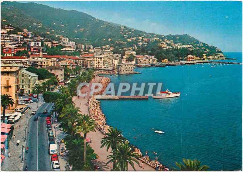 Postcard Modern Golfo Tigullio Rapallo View of the Promenade along the sea