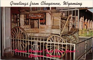 Greetings from Cheyenne Wyoming WY Overland Trail Stage Coach Postcard H16