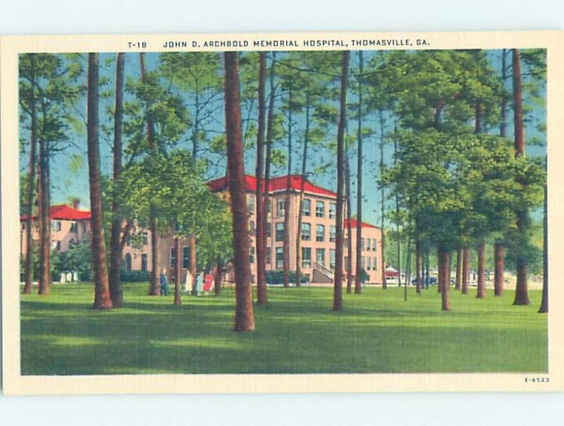 Unused Linen JOHN ARCHIBOLD MEMORIAL HOSPITAL Thomasville Georgia GA W2708@