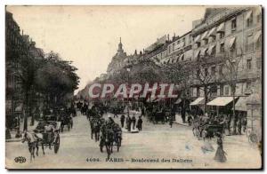 Old Postcard Paris Boulevard of the Italians