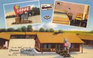 Arnett Oklahoma Chestnut Lodge Motel  Vintage Postcard TT0034