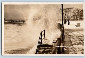 Lynn Massachusetts MA Postcard RPPC Photo Surf At Lynn Shore Drive 1911 Antique