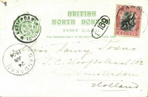 british north borneo, SABAH, Railway Cutting on Padas River (1904) Postcard