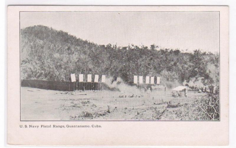 Pistol Range US Military Guantanamo Cuba 1905c postcard