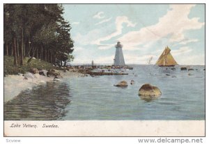 Lake Vettern, Light house, Sail boat, Sweden, 00-10s