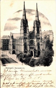 Germany Stuttgart Marienkirche Vintage Postcard C180