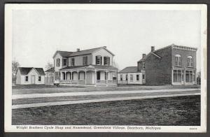 Wright Brothers Cycle Shop Dearborn MI Post Card RME