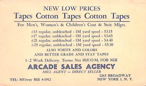 Arcade Sales Agency Advertising 1947 