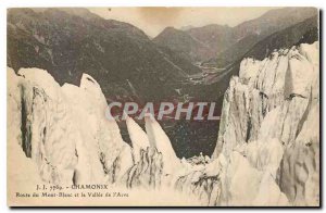 CARTE Old Post Road Chamonix Mont Blanc and the Valley of the Arve