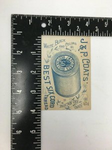 J&P Coats Thread Trade Card Cute Boy with Chalkboard