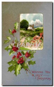 Festivals - Wishes - Happy New Year - Holly - holly - Old Postcard