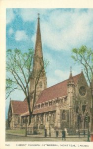 Montreal Canada Christ Church Cathedral WB Postcard Unused