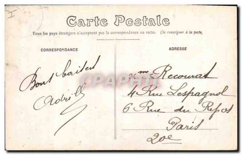 Old Postcard Dieppe Lighthouse Lighthouse one day storm