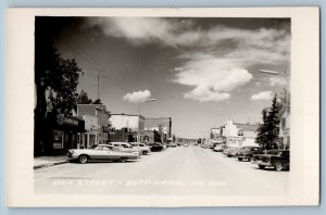 Bottineau North Dakota SD Postcard RPPC Photo Main Street Market Salon Hardware