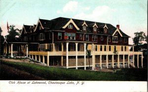 Club House at Lakewood, Chautauqua Lake NY Undivided Back Vintage Postcard F77