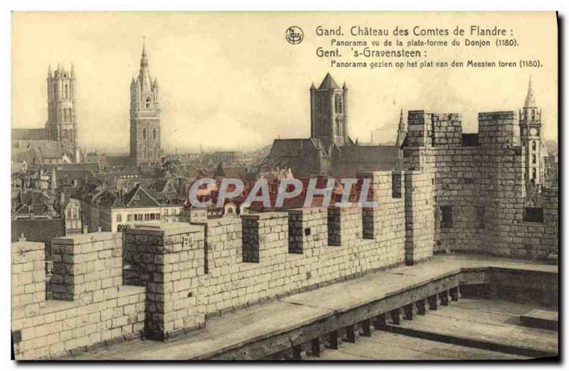 Old Postcard Ghent Gent gravensteen