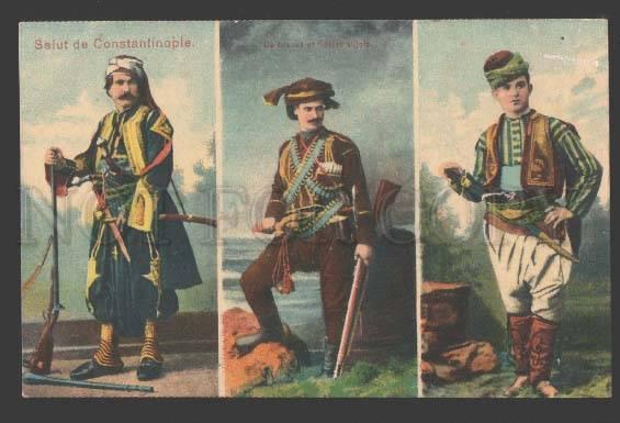 114984 TURKEY Constantinople Brave men & faithful prone OLD PC