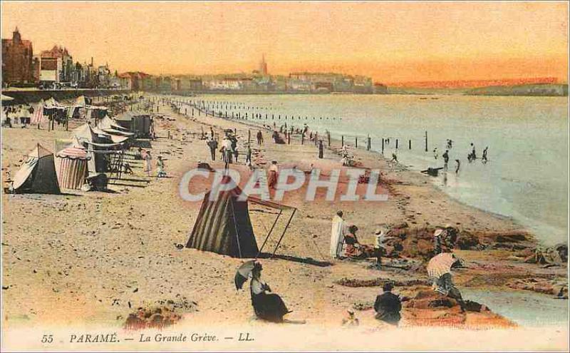 Old Postcard Parame La Grande Greve