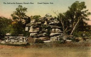 AZ - Grand Canyon National Park. Hermit's Rest, The Entrance Arch (Fred Harvey)